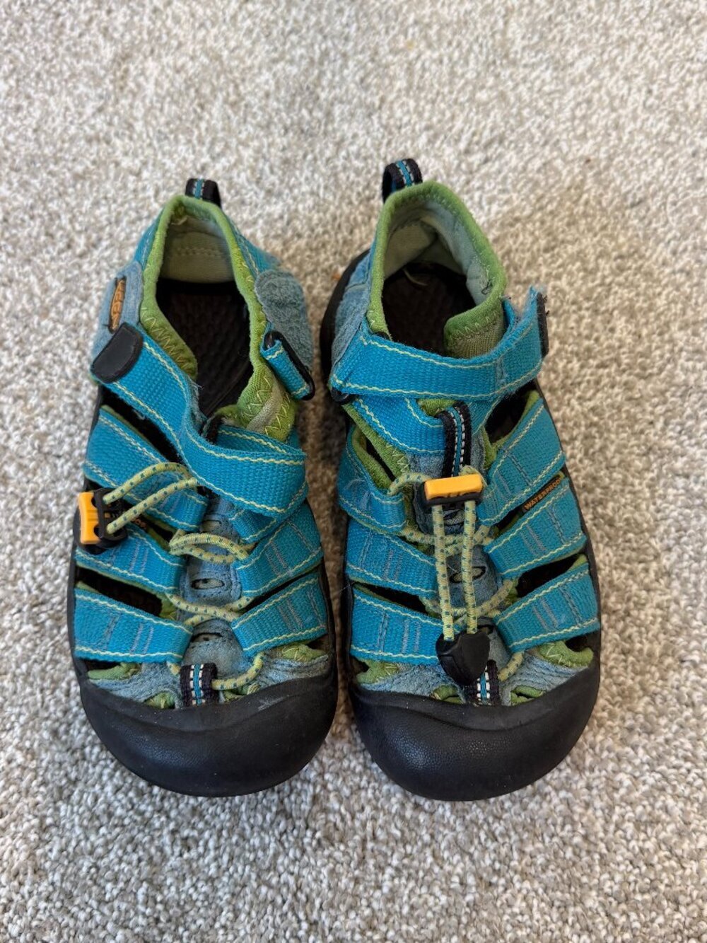 KEEN Newport H2 Kids Waterproof Sport Sandals Blue Green US 13